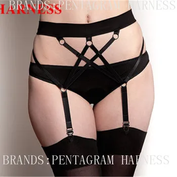 

2017 New women Sexy Garter-Belt Gothic Bondage Harness garter/Bridal Wedding Garter Belt/Fetish Lingerie,Goth Style,Rave Wear