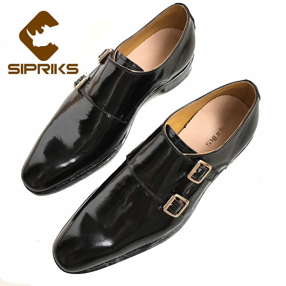 Black Leather Double Monk Strap Shoes Black Leather Double Monk Strap Shoes