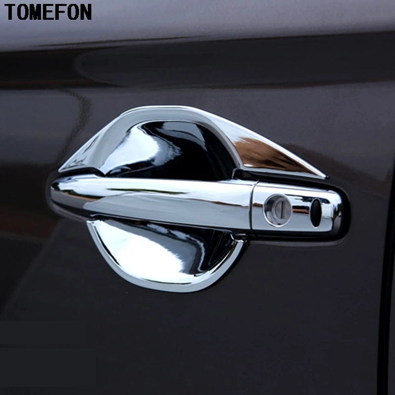 For Kia Sorento 2013 2014 Chrome Side Door Handle Bowl Cup Cover Trim Bezel 4pcs