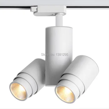 

CREE LED track light led rail lamp spotlights iluminacao lighting fixture shop store spot lighting Tracklight Twin double head