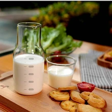 Термостойкие стеклянные чашки набор высокая боросиликатная самопитьевая чашка Температура чашка небьющаяся со шкалой стеклянная чашка для питья