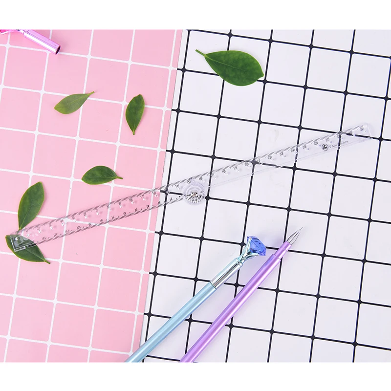 30Cm Drawing Student Children Stationery School Supplies Clear Transparent Plastic Acrylic Folding Straight Rulers |