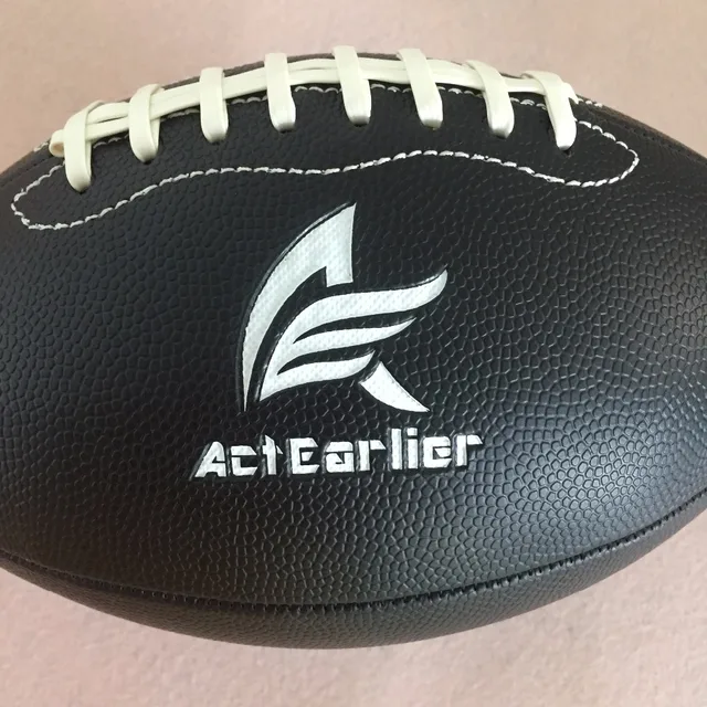 Rugby Sports Official Size 9 Black Color American Football Rugby Ball For Training Match Entertainment Toy