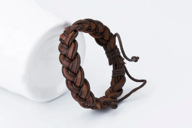 Новомодное очарование кожаные браслеты популярный ручной работы браслет DIY ручной работы крест браслеты мужские браслеты на запястье