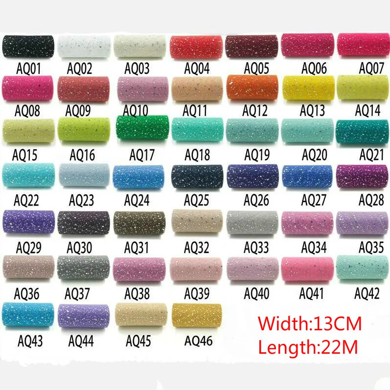 25YardX13cm Glitter Sequin Tulle Roll Crystal Organza