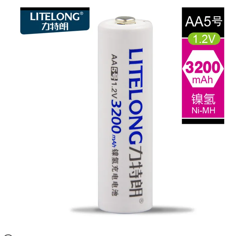 Free shipping LITELONG 8pcs AA 3200mAh battery rechargeable battery