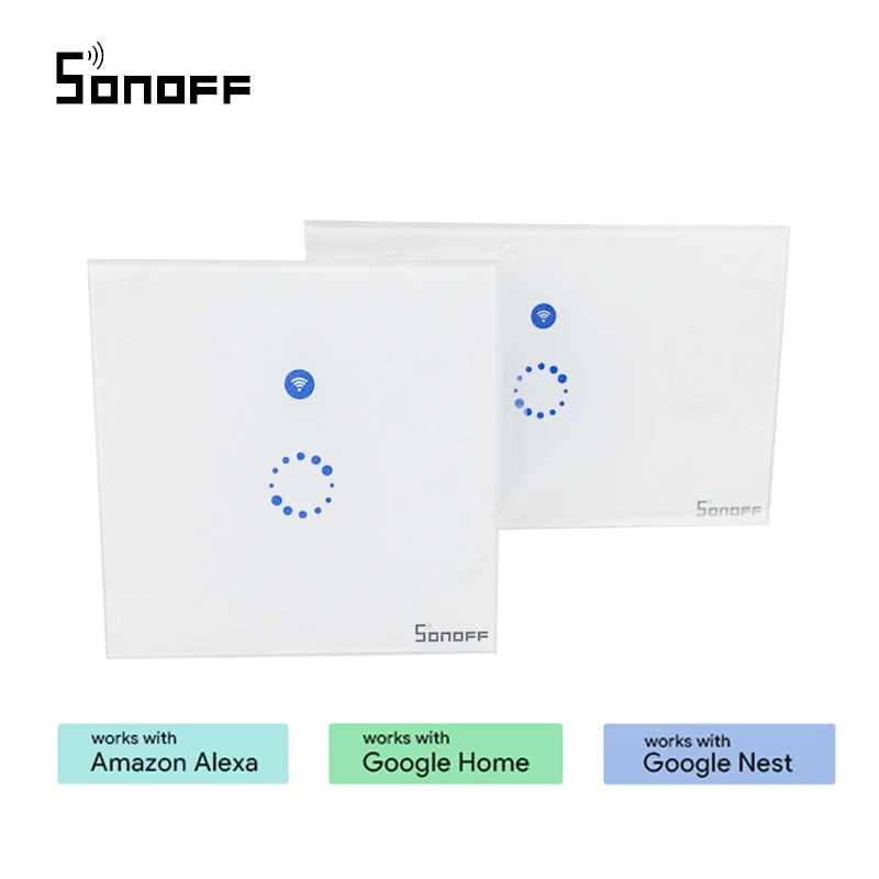 Itead Sonoff сенсорный EU/US Wifi настенный переключатель 1 банда способ беспроводной