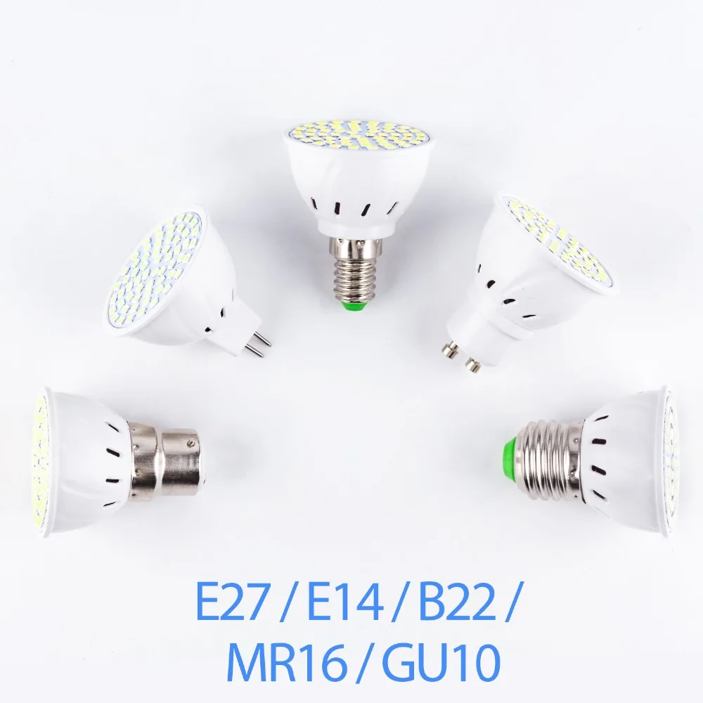 

E27 LED Lamp 220V GU10 LED Bulb E14 Spotlight Bulb MR16 Lampada GU5.3 SMD 2835 bombillas Led GU 10 Home Spot Light B22 4W 6W 8W