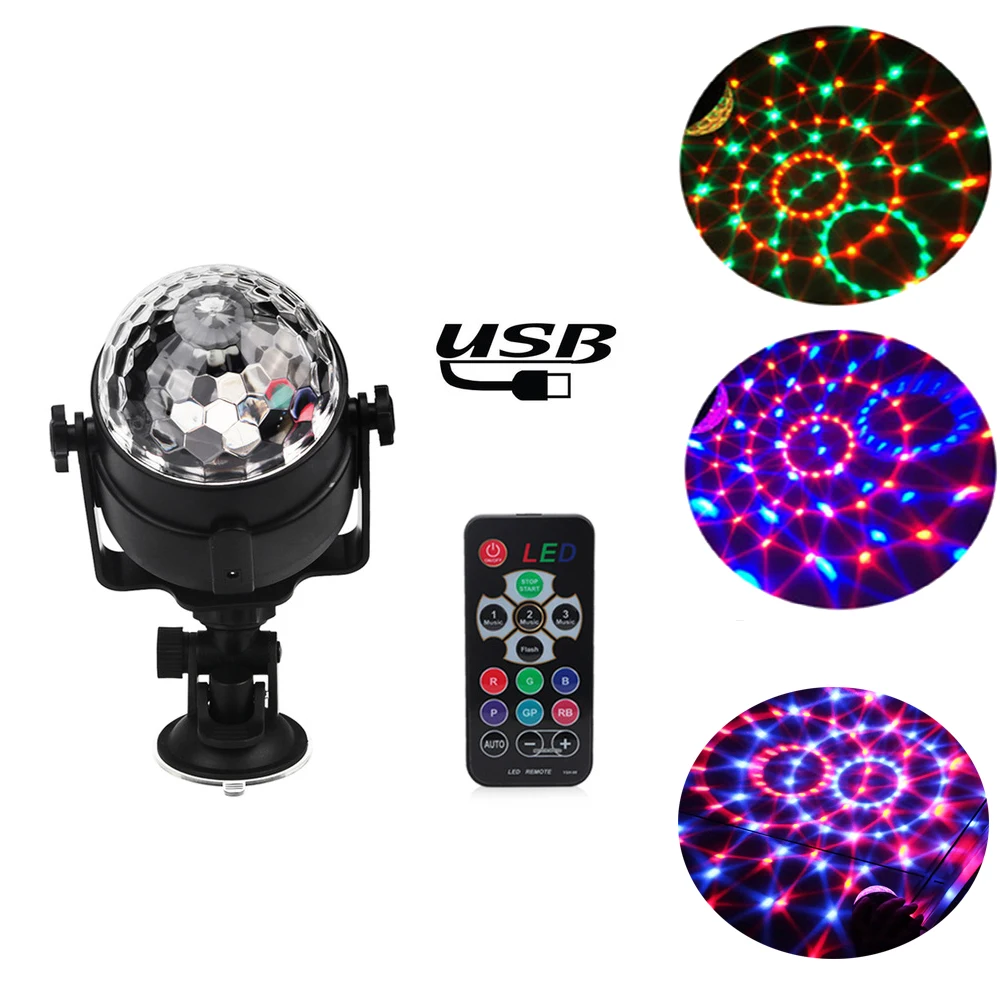 USB 6 Вт заряжаемый DJ диско-шар Lumiere 4 цвета лазерный проектор с звуковой активацией