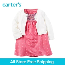 Carter s 2pcs baby children kids clothing girl spring summer 1 Piece Bodysuit Dress Cardigan Set