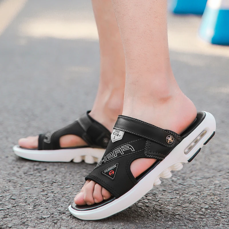 YRRFUOT/Летняя легкая пляжная обувь для улицы, мужская повседневная обувь, высокое качество, мягкая подошва, сандалии для взрослых с открытым