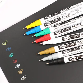 

8 Colors Metallic Marker 0.7mm Extra Fine Point Paint Marker Permanent Marker Pen DIY Art Marker Pen Stationery School Supplies