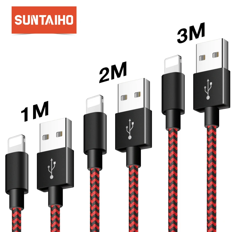 Suntaiho для iPhone X USB кабель зарядного устройства нейлоновый провод быстрой зарядки 7 8