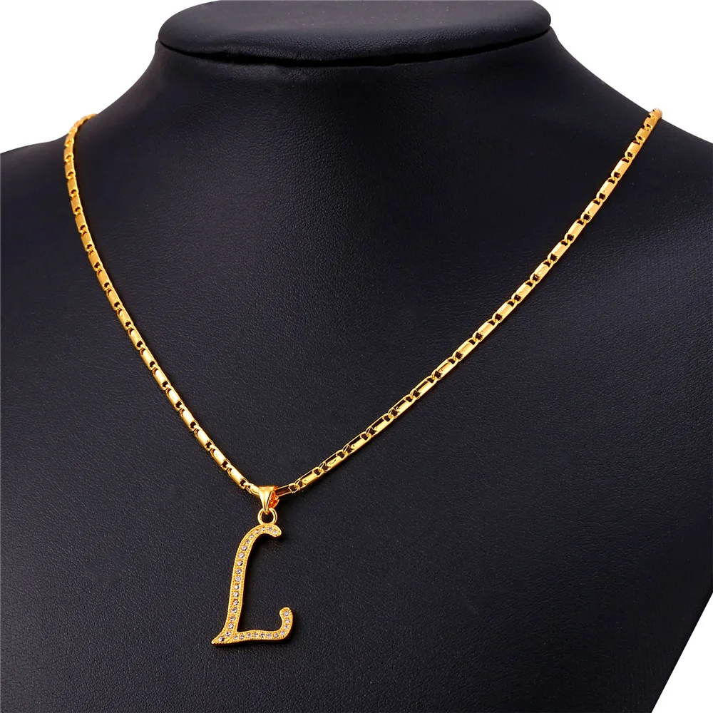 Fashion Alphabet Letter Necklace Women 