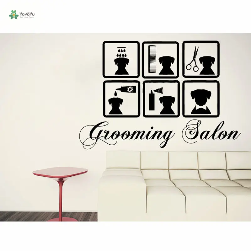 

Hot Pets Beauty Salon Grooming Mural Vinyl Wall Decals Pet Shop Puppy Poster Wall Sticker Decoration Interior Dog Decal DIYZW206