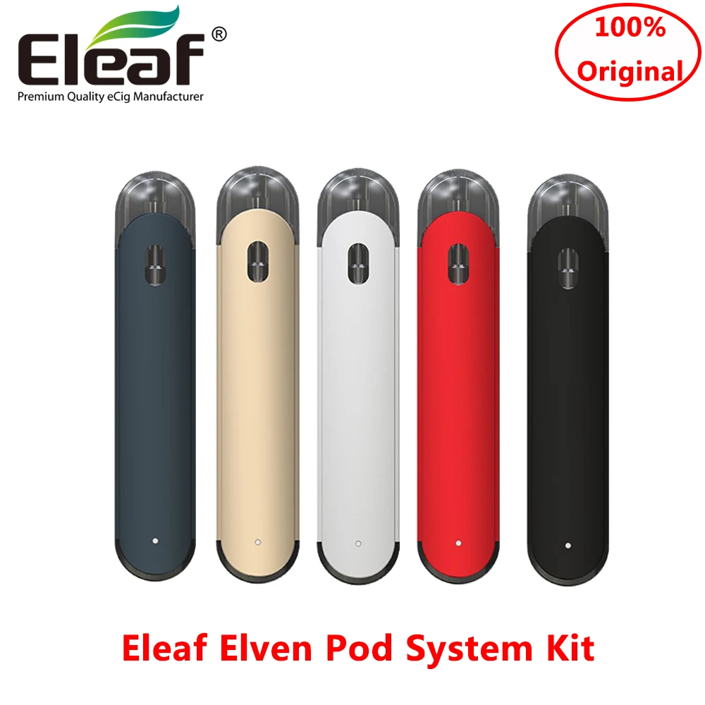 

New Pod system Vape Kit Eleaf Elven Pod System Kit Built-in 360mAh & 1.6ml Cartridge vs Minifit C601 Kits E cigarette