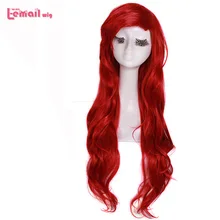 L-email парик 70 см 27,55 дюйма длинные волнистые косплей парики красные синтетические волосы Perucas Косплей парик