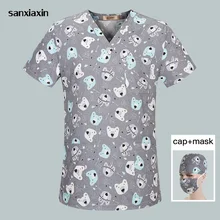 Медицинская хирургическая форма унисекс с треугольным вырезом на каждый день Топы дышащая больница фармацевт кормящих спецодежды Для женщин мужчин медицинская униформа для сотрудниц спа-салонов