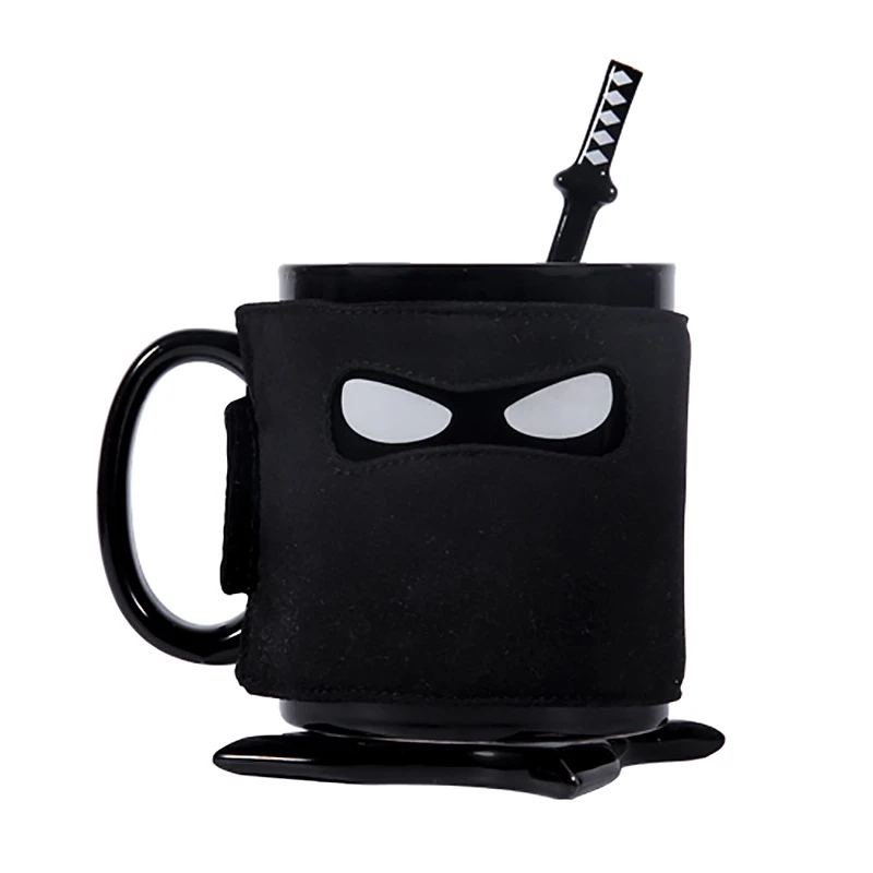 Creative-Ceramic-Mug-Ninja-Coffee-Cup-with-Sword-Spoon-and-Shuriken-Coaster-Black_3_800x800