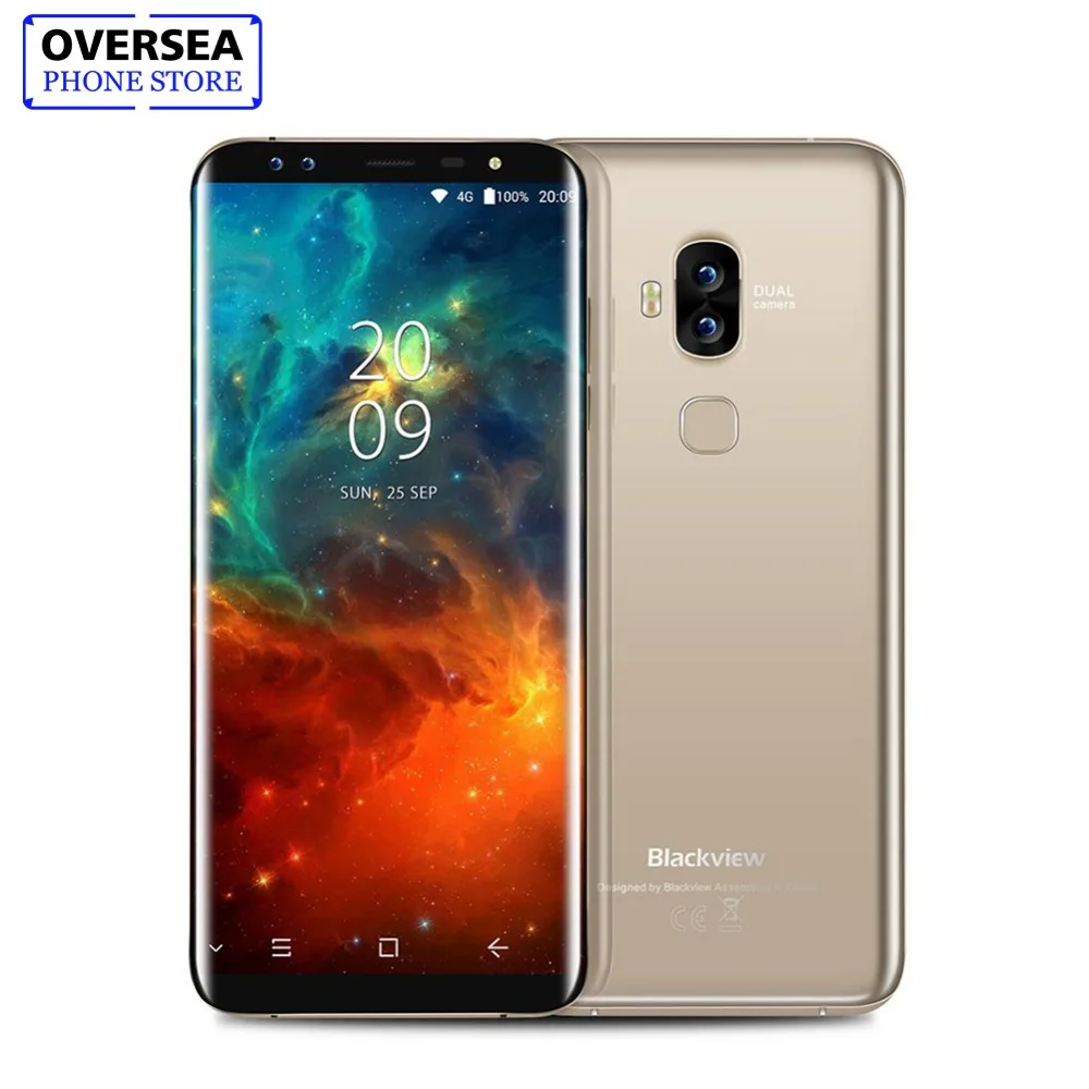 Blackview S8 18:9 4 г Оперативная память 64 г Встроенная память смартфон 5,7 дюймов MT6750T Octa Core 1440*720 4 г LTE отпечатков пальцев OTG Мобильный телефон