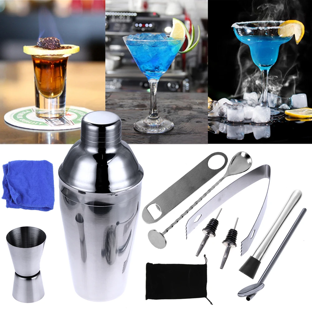 Buy 11Pcs 750ml Stainless Steel Cocktail Shaker Mixer