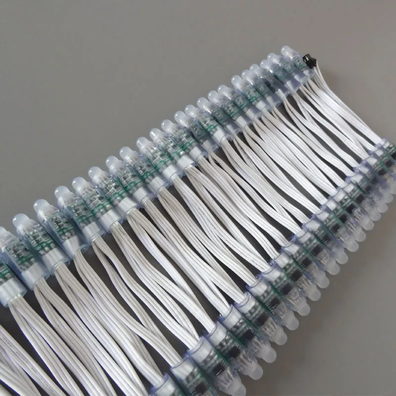 LED Modules 50pcs/lot DC5V/12V WS2811 LED Pixel module 12mm RGB Full Color Waterproof with 3pin JST Connectors