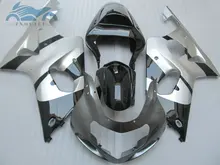 Customized Fairing kits for SUZUKI 2000 2001 2002 GSXR1000 K2 motorcycle ABS fairings kit 00-02 GSXR 1000 silver black bodywork