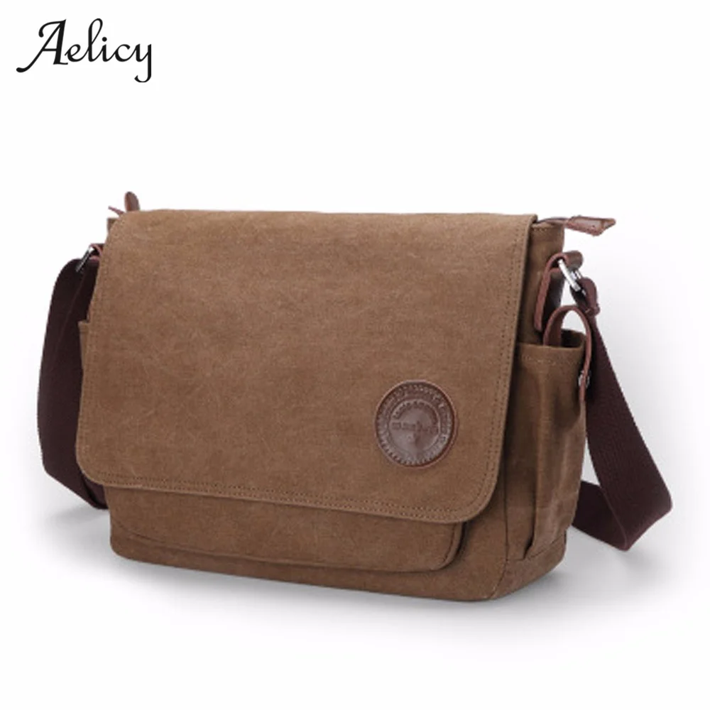 

Aelicy High Quality intage Canvas Men's Crossbody Bag Men Daily Life Shoulder Bags For Men Travel Crossbody Bag Male Sling bag