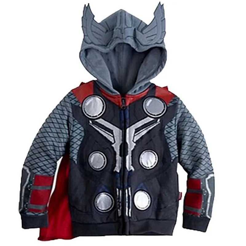 amazing  Children's Hoodies Cartoon Avengers Marvel Superhero Iron Man Thor Hulk Captain America Spiderman S