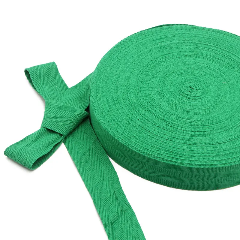 Savica 3 м/лот 3 см ремень в елочку тканая хлопковая тесьма ткань швейный ремень для сумок аксессуар для одежды Сделай Сам LX725 - Цвет: Green