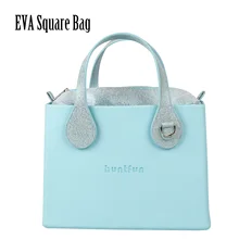 Новинка tanqu EVA квадратная сумка с позолоченной вставкой плоские ручки водонепроницаемый стиль obag женская сумка