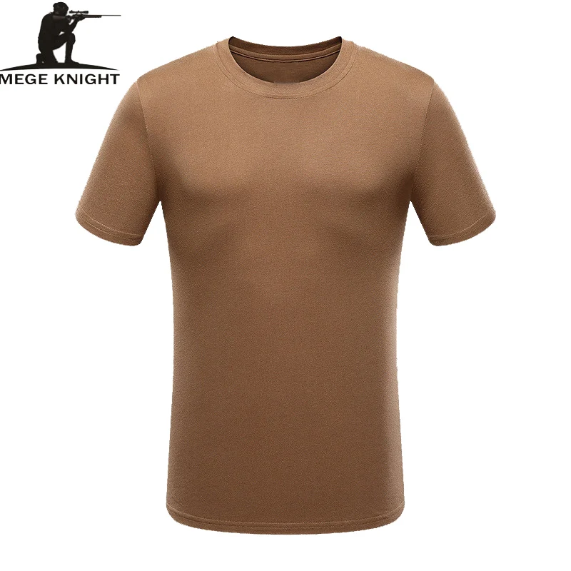 

MEGE Men Cotton Summer T-shirt, Military Breathable Combat T Shirt, Tactical Army SWAT Dry Camp Tees
