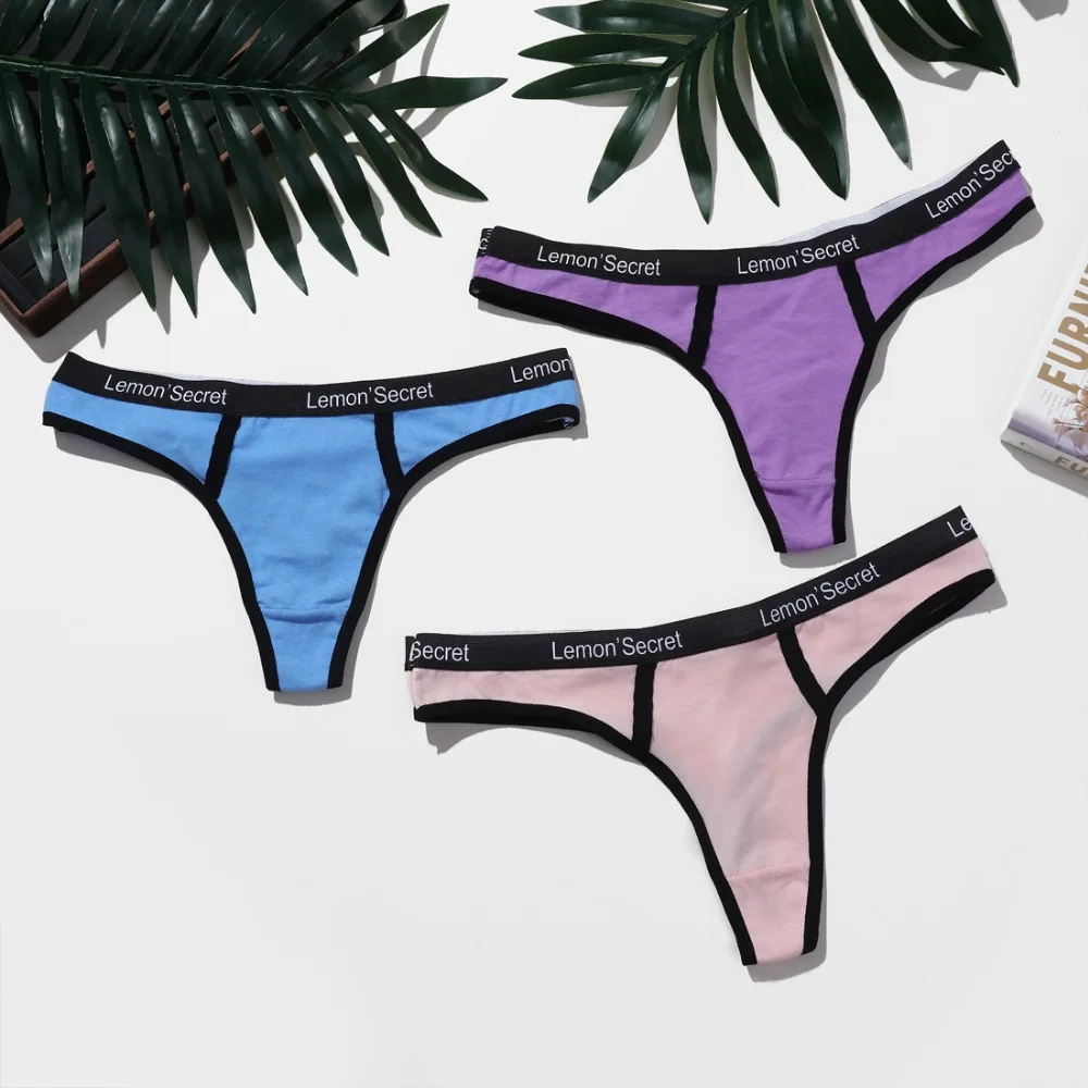 luckymily Plus Size Sexy Women's Underwear G-String Thongs Letter Womens Intimates Femme Seamless String Low Waist Women Panties luckymily Plus Size Sexy Women's Underwear G-String Thongs Letter Womens Intimates Femme Seamless String Low Waist Women Panties