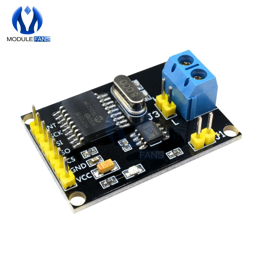 Плата драйвера модуля CAN Bus MCP2515 TJA1050 ресивер для 51 MCU контроллер рычага DC 5V SPI