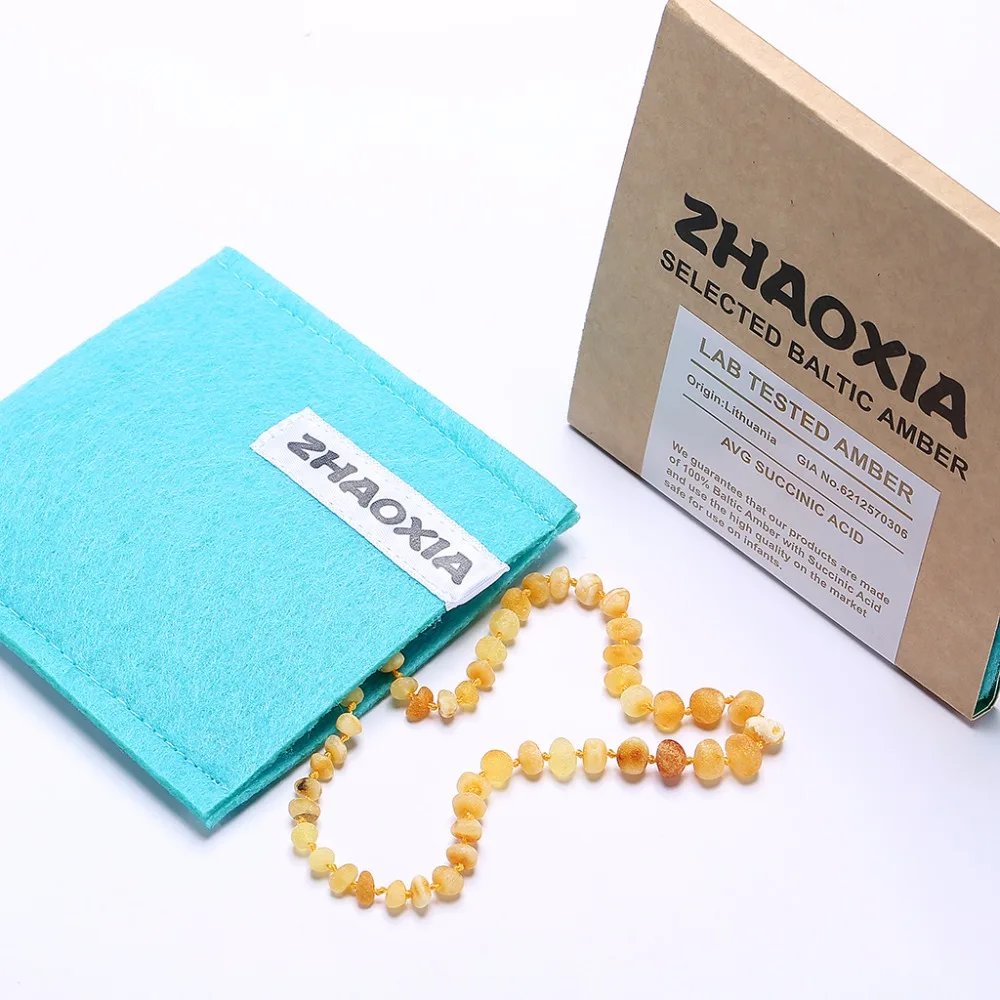 Harga Kalung Baltic Amber Gelang untuk Bayi (Butterscotch Baku Kasar)  Buatan Tangan Di Lituania 3 Ukuran