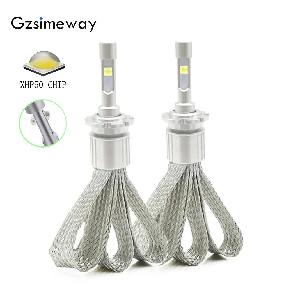 2X 4300K H4 LED H7 H11 H8 HB4 H1 H3 HB3 HIR2 H13 D2S D4 автомобильные лампы для фар 104 Вт 12000LM