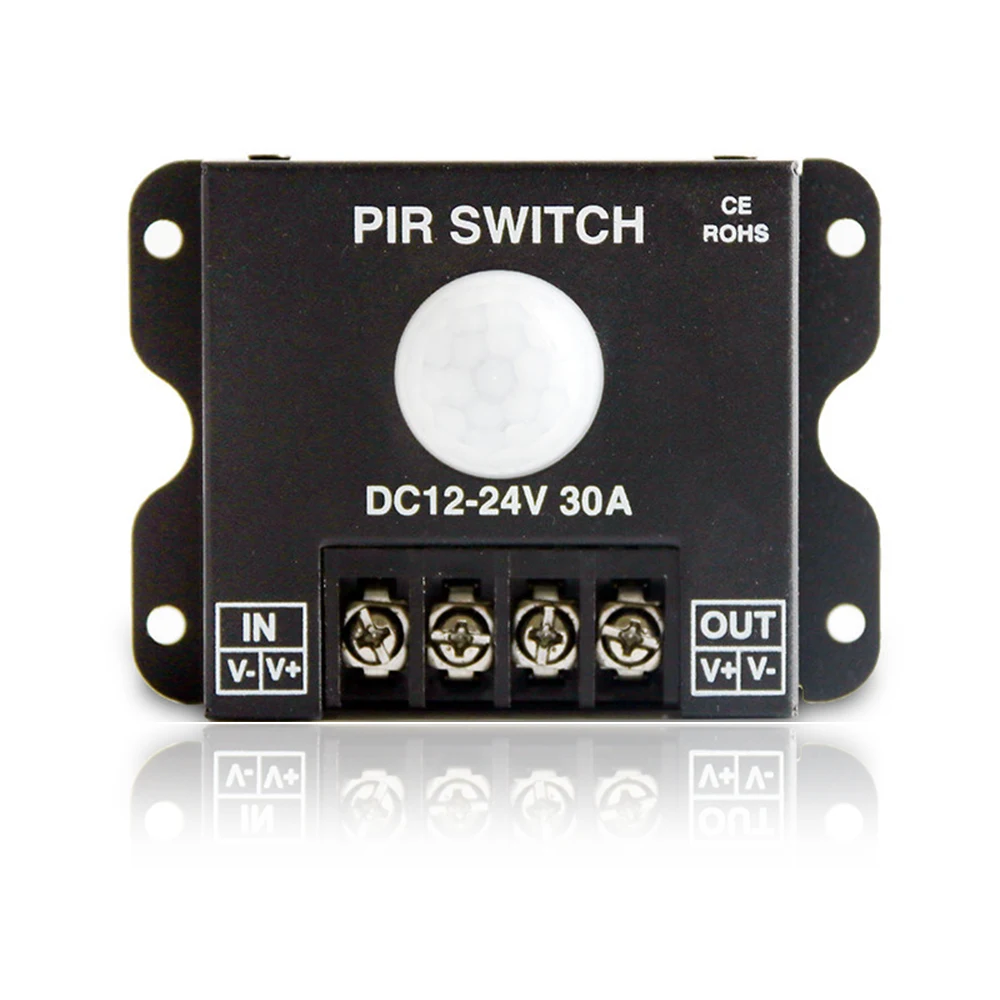 DC12V 24V PIR переключатели светодиодный контроллер 30A инфракрасный датчик движения