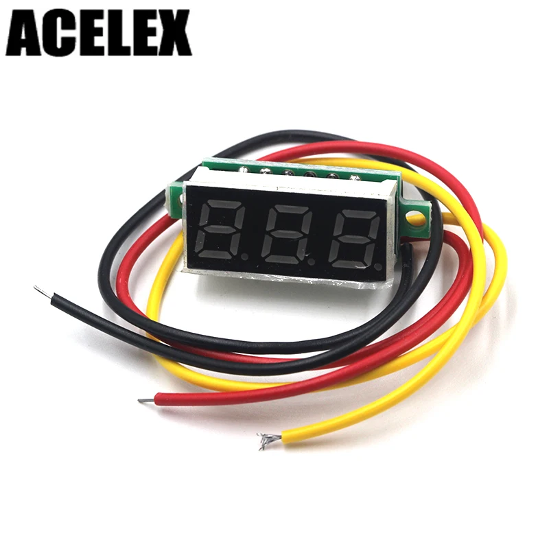 Трехпроводная DC0-100V DC Цифровой вольтметр голова 0,28 светодио дный дюймовый светодиодный цифровой вольтметр регулируемый