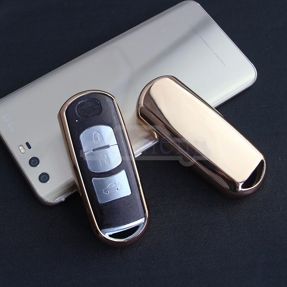 BOSHENG TPU Car Key Case Cover for Mazda 6 Mazda 3 2014 2015 CX 5 CX 7