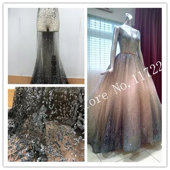 

Latest African lace fabric Most popular polyester glitter tulle net high quality French lace fabrics