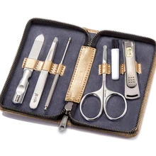 Mr. Green профессиональные кусачки для маникюра, набор маникюрных комплектов, 5 шт., кожаный чехол, щипцы для ушей, пилочка для ногтей, ножницы для ловли ногтей