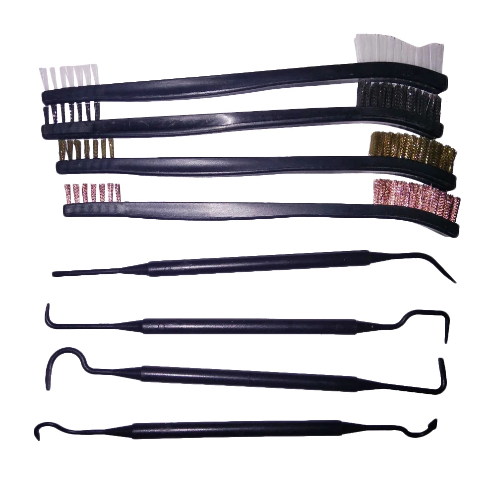 8pcs Gun Cleaning Brush And Pick Kit Double End Gun Brushes Plastic