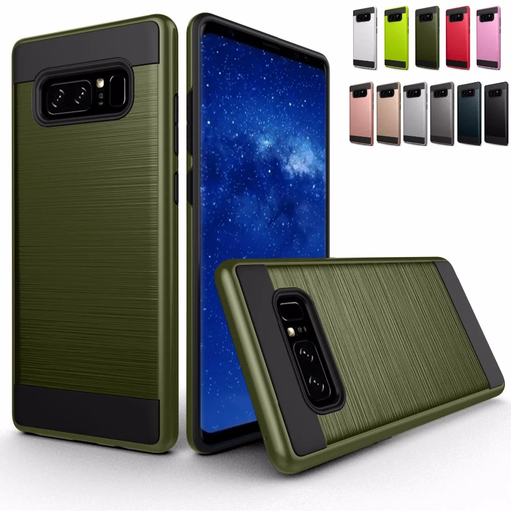 

Slim Shockproof Armor Phone Case For Samsung Galaxy S8 Plus S7 S6 Edge S5 Hybrid Hard PC brushed Protective Shell Back Cover