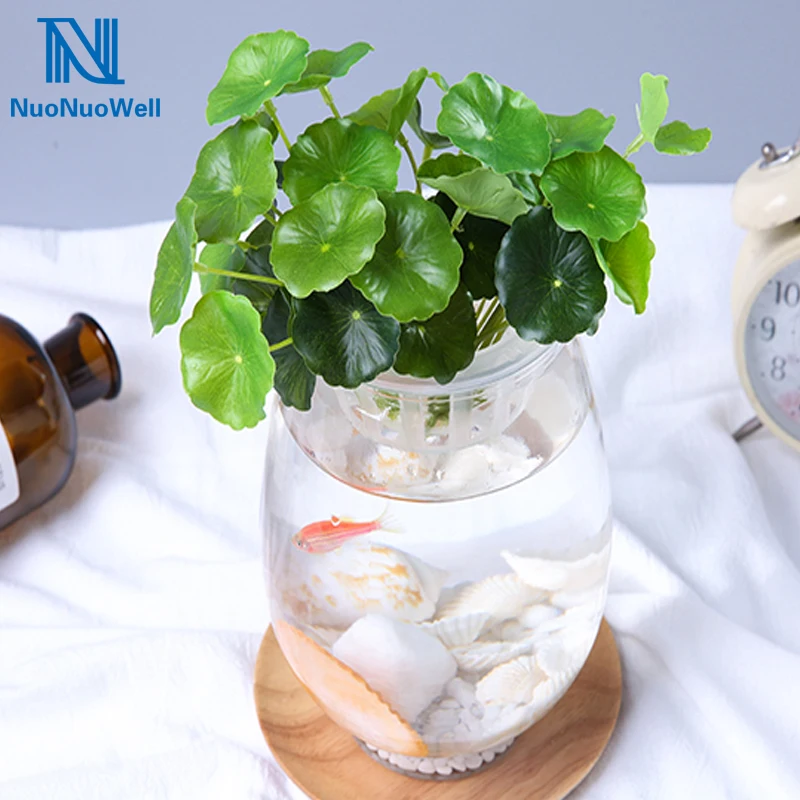 NuoNuoWell 9 Heads Bunch Artificial Mini Lotus Silk Flower Aquarium