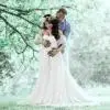 Женские цветочные кружева короткий рукав фотографии развевающиеся рукава с открытыми плечами длинное платье L319