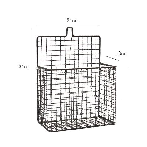 Деревенский металлический провод настенный журнал, файл и почтовый держатель корзина - Цвет: magazine rack