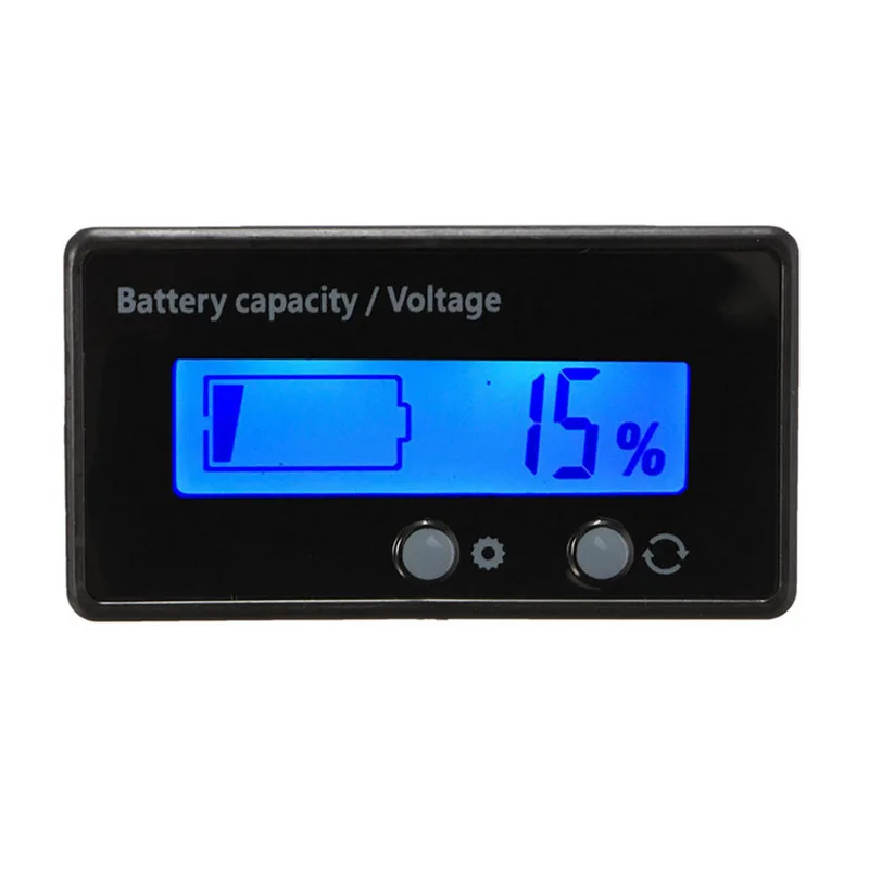 

1pc Lithium Battery Capacity Indicator Voltage Tester Power Meter LCD Digital Voltmeter for 12V/24V/36V/48V Acid Lead Mayitr