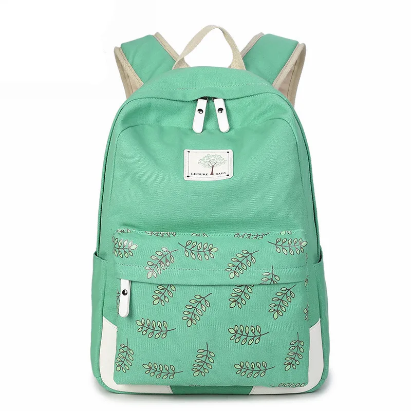 High Quality Canvas Women Backpack for Teenage Girls Casual Bags Female