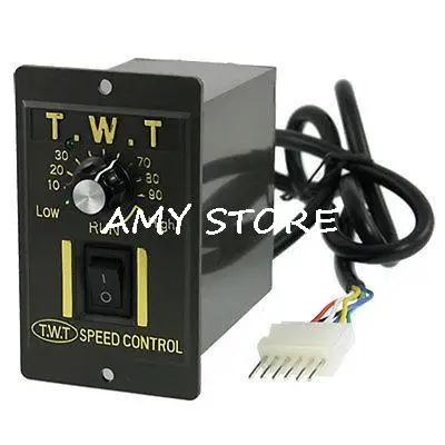 

AC 220V 120W Electric Gear Motor Speed Controller Switch Black 6 Pins