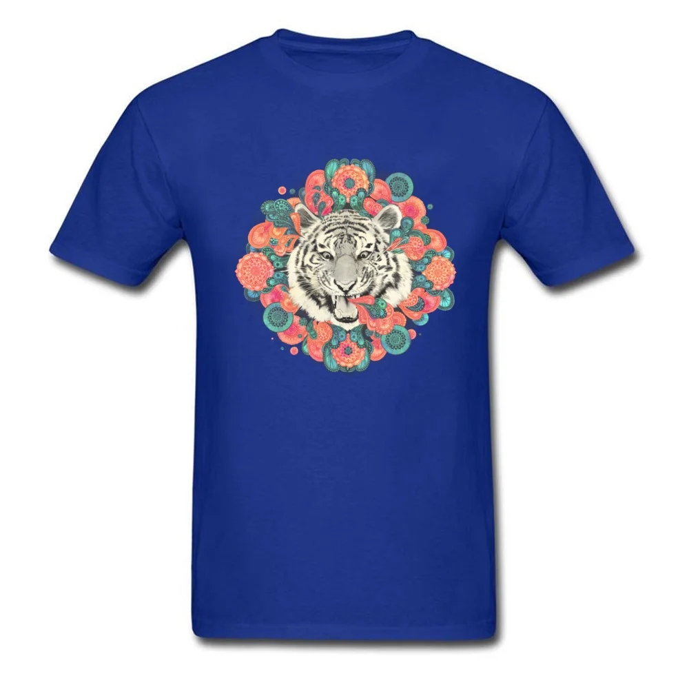 Tops T Shirt bengal mandala Summer Newest Casual Short Sleeve All Cotton Round Collar Boy T-Shirt Casual Tee Shirts bengal mandala blue